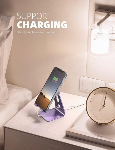 Lamicall Adjustable Phone Stand, Cell Phone Holder Desk, Compatible with Phone 13 12 Mini 11 Pro Xs Max XR X 8 7 6 Plus SE, Smartphones Dock, Offi...