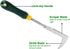 2 Pack 13" Crack Weeder Crevice Weeding Tool with Garden Gloves, Stainless Steel Manual Weeder Lawn Yard Gardening Hand Tool (L-Shape)...
