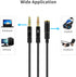 Headphone Y Cable Splitter Adapter for Computer 3.5mm Female to 2 Dual 3.5mm Male Gold-Plated Corrosion-Resistant Audio Mic Y Cable for Headset Co...