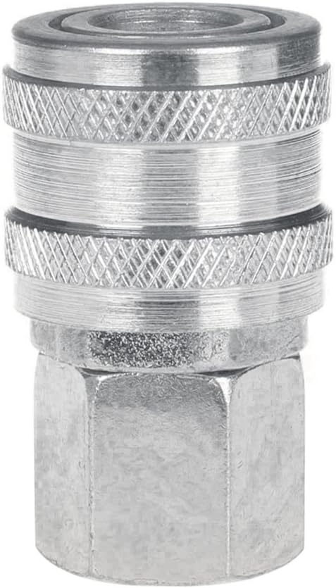 WYNNsky Air Coupler and Plug Kit, 1-pc 1/4'' FNPT ARO Style Coupler&1-pc 1/4'' MNPT ARO Style Air Plug with Sealant, Air Compressor Accessories Ki...