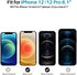2 Pack L?K Privacy Screen Protector Designed for iPhone 12 and iPhone 12 Pro 5G 6.1 inch Tempered Glass High Clear, Case Friendly, Come with Insta...