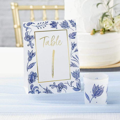 Kate Aspen Blue Willow (1-25) Wedding Table Numbers, One Size (28537NA), Wedding Decorations, Seat Assignments, Table Decor...