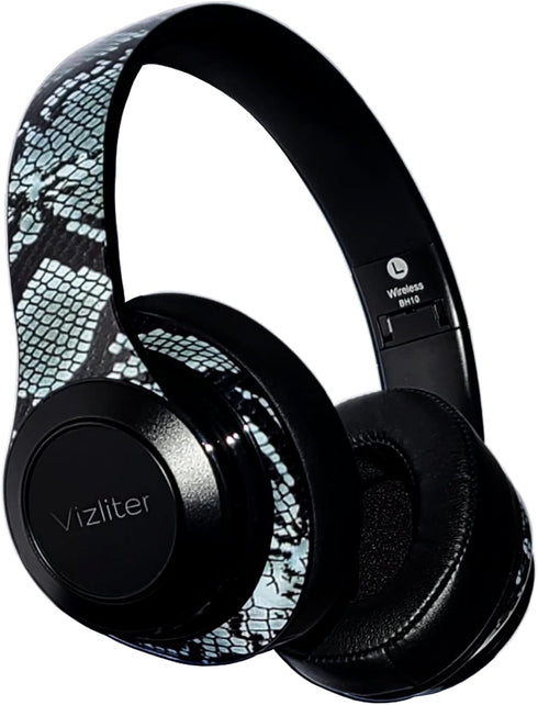 Bluetooth Headphones, TWS Deep Bass Wireless Over-Ear Headset 5.0 with Built-in Mic LED Lights, Noise Cancelling Audio Earphones (Snake)...
