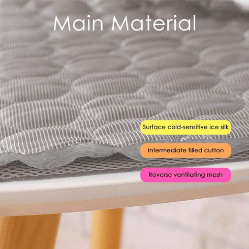 VeMee Cooling Mat Pad for Dogs Cats Ice Silk Mat Cooling Blanket Cushion for Kennel/Sofa/Bed/Floor/Car Seats Cooling (L: 28 x 22 inches, Grey)...