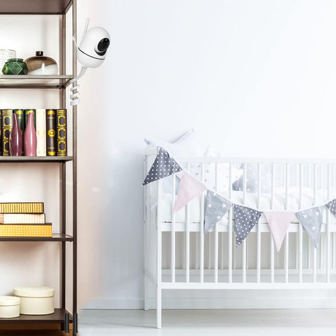 Baby Monitor Mount for HelloBaby HB65/HB66/HB248, ANMEATE SM935E Video Baby Monitor, Flexible Baby Camera Monitor Holder Without Tools for Crib or...