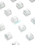 Mymazn Fridge Magnets Refrigerator Magnets for Fridge Cute Glass Magnets Decorative Kitchen Office (White)...