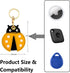 Cute Leather Keychain Case for Apple AirTag, Tile Mate, Galaxy SmartTag, eufy SmartTrack Link and Key Fob, Anti-Scratch (ladybug)...