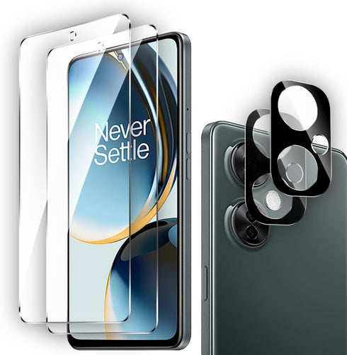 2+2 Pack Tempered Glass Screen Protector for OnePlus Nord N30 5G with Camera Lens Protector,Ultra HD, 9H Hardness......