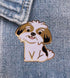 Dog Pin Jewelry White and Black Enamel with Gold Tone for Women, Girls, and Boys, Tac Lapel Bag Pin...