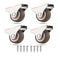 Mini Fixed Caster Wheels 1 inch Silent Ball Bearing Small Casters Wheels, Metal Top TPE Rubber Low Profile Caster Wheels for Furniture Rolling Cab...