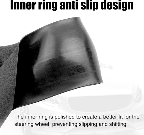 1 PC Car D Shape Steering Wheel Cover, Non-Slip Silicone Steering Wheel Protector Cover, All Seasons, Suitable for D Shape Flat Bottom Steering Wh...