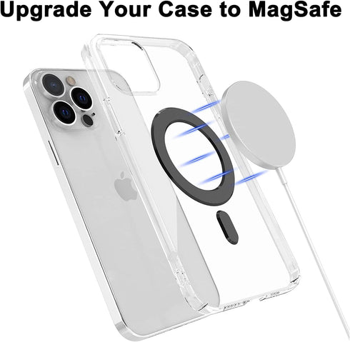 Mag Safe Magnetic Stickers, 2 Pcs Case Magnet Sticker, Strong Magnetic Wireless Charging Magnet Sticker Magnet Circle for iPhone for iPhone 8 to 1...