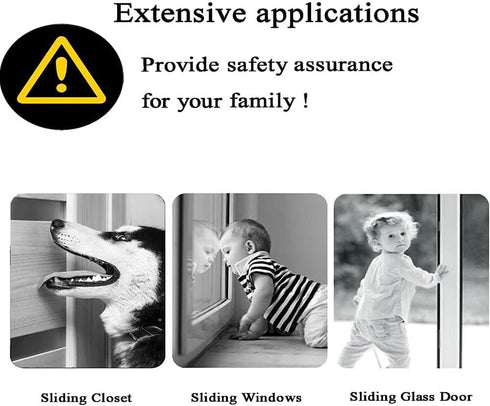 4 Pack Lock Window Safety Baby Door Sliding Cabinetproof Glass Child Proofing Stopperslide Locke Latches Childproof Supplies (Airplane)...