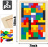 3 otters Wooden Blocks Puzzle, 2 Sets Russian Blocks Wooden Jigsaw Puzzles Brain Games Intelligence Toys for Kids White Elephant Gifts Party Favor...