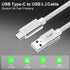 Vortex PD10GB3A-2-2-SILVER Type-C Data Cable 3A Fast Charging USB3.2 Universal Mobile Phone Tablet Nylon Braid USB Charging Cable (2 pcs Pack)(Sil...