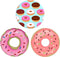 Multi-Functional Grip Mobile Phone Stands and Finger Holder (3 Pack) - Enamel Donut Pink Red Doughnut Lovers...