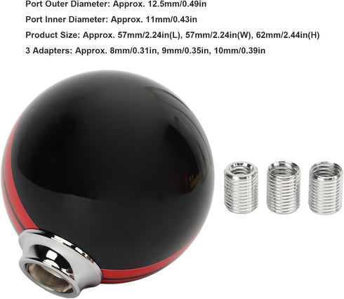 Akozon 5 Speed Gear Shift Knob for Manual Replacement Shifter Lever Stick Head Knob for from 1967 to 2018 (Black Red)...