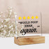 Would Poop Here Again Five Stars Bathroom Desk Decor Acrylic Desk Sign Restroom Toilet Acrylic Plaque Home Bathroom Desk Shelf Decoration 4.7"x4.7...