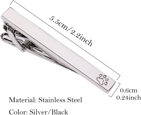 STJARNA Cat Tie Clip for Men Boys Unique Personalised Stainless Steel Tie Bar Gift Box...