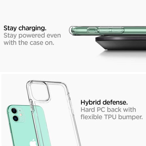 Spigen Ultra Hybrid Designed for Apple iPhone 11 Case (2019) - Crystal Clear...