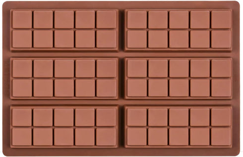 Silicone Chocolate Candy Bar Molds, Rectangle Wax Melt Molds for Lover Mothers Fathers Day DIY Chocolate Molds Gift (6 Cell 10 Section)...