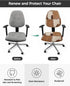 Vintage Leather Office Chair Covers 2 Piece, Abstract Cowhide Plaid Stretch Computer Chair Cover Universal Rotating Desk Chair Covers Washable Cha...