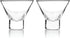 Viski Heavy Base Stemless Martini Glasses Set of 2 - Premium Short Crystal Cocktail Glass Gift Set, 7.5 oz....