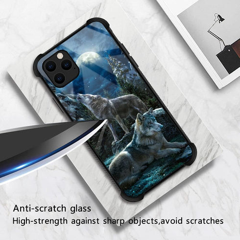 DJSOK Case Compatible with iPhone 11 Case, Wolf Moon Night Case for iPhone 11 Cases for Man Boys Girls Shockproof Rugged Cover Case...