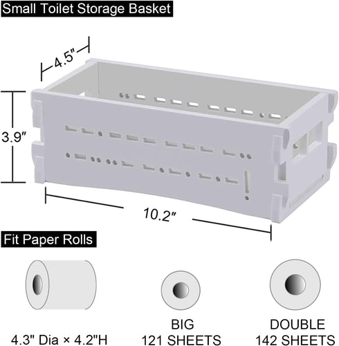 AOJEZOR Toilet Paper Storage: Small Bathroom Storage for Small Space - White Bathroom Organizer...