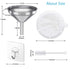 5-Inch Premium Stainless Steel Funnel with 200 Mesh Food Strainer, Kitchen Funnel for Bottles...