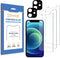 Scooch (5-in-1 iPhone 12 Mini Screen Protector (3-Pack) with Camera Lens Protector (2-Pack) Premium 9H Tempered Glass, Anti-Scratch, Anti-Fingerpr...