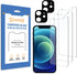 Scooch (5-in-1 iPhone 12 Mini Screen Protector (3-Pack) with Camera Lens Protector (2-Pack) Premium 9H Tempered Glass, Anti-Scratch, Anti-Fingerpr...