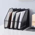 Efficient Mesh Vertical Desktop File Organizer - 4-Slot Document Sorter & Holder Rack for Office, Home, & School Supplies Organization...