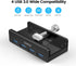 ORICO USB 3.0 Hub, USB Hub Clamp, Aluminum 4-Port USB Splitter with Extra Power Supply Port and 4.92 FT USB Data Cable, Desktop Powered USB Hub fo...