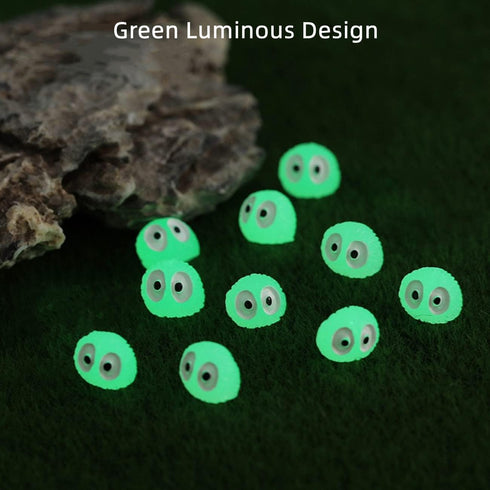 Mini Luminous Elf Fairy Garden Accessories, Black Briquettes Figurines for Fairy Garden Decor, Bonsai Craft Decor, Micro Landscape Gnomes Garden, ...