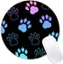Dog Paw Print Round Mouse Pad,Funny Small Mouse Pad with Non-Slip Rubber Base,Mouse Mat,Home Office Decor Desk Accessories,8.7inch Round Mouse Pad...