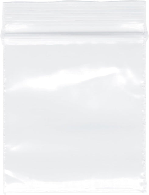 Plymor 1.5" x 1.5" (Case of 1,000), 2 Mil Zipper Reclosable Plastic Bags...