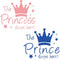 Maydahui 2 PCS Wall Sticker The Prince/Princess Sleep Here 12.6 Inch Little Crown Star Art Quotes Wall Decal Decor for Living Room Bedroom...