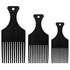 3pcs Wide Comb Black Barber Hair Wide-tooth Thick Head Hair Styling Smooth Lift Brush Brushes Combs, Pick Oil Accessories Plastic Molding Hairstyl...