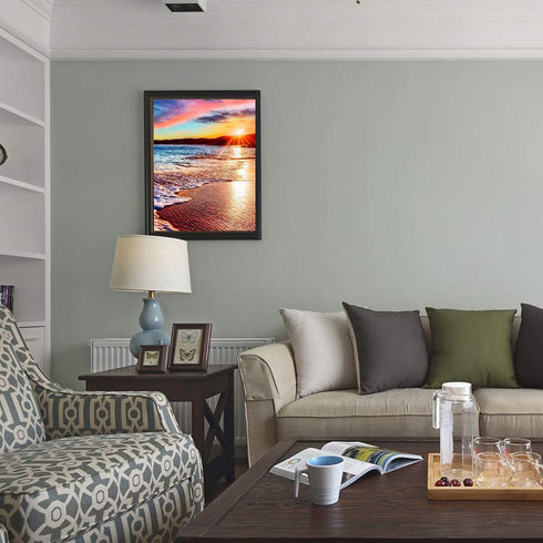 ACENGXI Beach Sunset Paint by Numbers Beach Paint by Numbers Sunset DIY Canvas Paint by Numbers Sea Acrylic Painting by Numbers Sunset Beach Paint...