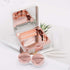 Honbay Fashion Marble Contact Lens Case Portable Contact Lens Box Kit with Mirror (Square) (Rose Gold)...