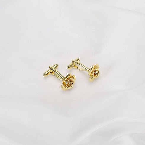 SING F LTD 1 Pair Rose Flower Cufflinks Gold Cuff Links Classic Shirt Cufflinks Delicate Men's Cufflinks for Men Father Groom Clothing Decoration ...
