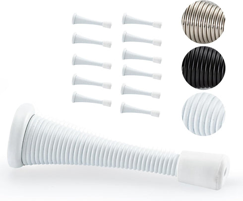 HOME MASTER HARDWARE 12 Pack Door stoppers,Door stop?Door draft stopper,Door stoppers for bottom of door,White rubber door stop,3-in MB Heavy Duty...