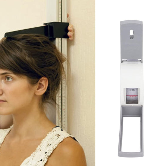 Portable Height Measuring Meter Wall Mounted Retractable Height Meter Convenient Body Growth Stature Altimeter 2.2meter for Clinics Fitness Studio...