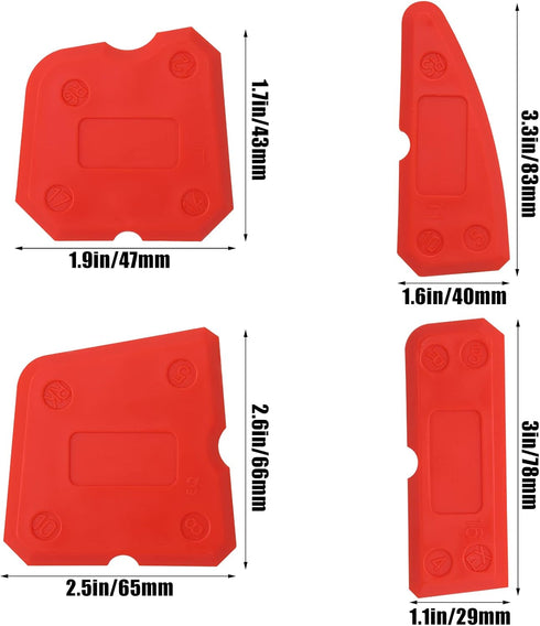 4pcs Sealant Finishing Tools, Silicone Sealant Finishing Kit Caulking Finishing Tool Grout Tools for Kitchen Bathroom Home Floor (4 Shapes)...