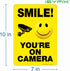 iSYFIX Smile You're on Camera Signs for Business – 1 Pack 7x10 Inch – 100% Rust Free .040 Aluminum Sign, Laminated for UV, Weather, Fade Resistanc...