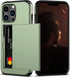 Nvollnoe for iPhone 13 Pro Case with Card Holder Heavy Duty Protective Dual Layer Shockproof Hidden Card Slot Slim Wallet Case for iPhone 13 Pro f...