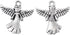 JGFinds Angel Charm Pendants - 30 Pack of Silver Religious Charms, DIY Jewelry Making Supplies, Small 3/4 Inch Metal with Outstretched Wings for B...