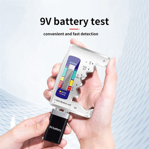 Digital Battery Tester, LCD Display Digital Checker, Universal Battery Tester Volt Tester for AA/AAA 9V Button Cell Battery Capacity Tester...