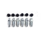 6 PCS Brake Bleeder Screws with Dust Cover,Wheel Cylinder Bleeder Valve,Caliper Bleeder Screw with Rubber Cap 5/16-24 * 1.01 Inch Length, Bleeding...